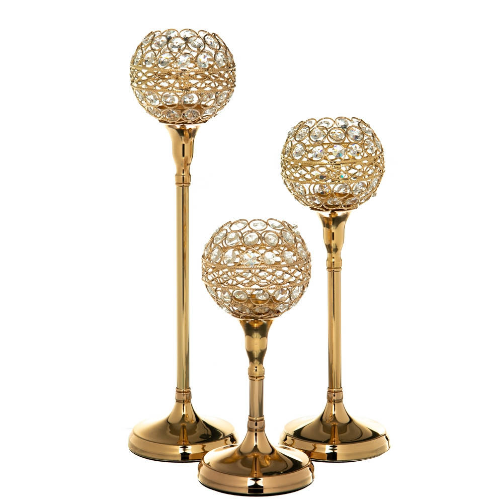 

Набор подсвечников из 3-х штук Сиера 48 см 12009-045, Золотистый