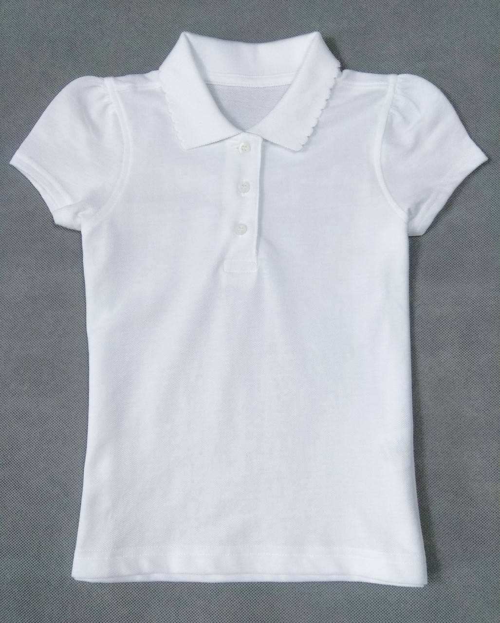 

Футболка поло белая George для девочки Regular Fit, 6-7л (116-122см), Белый