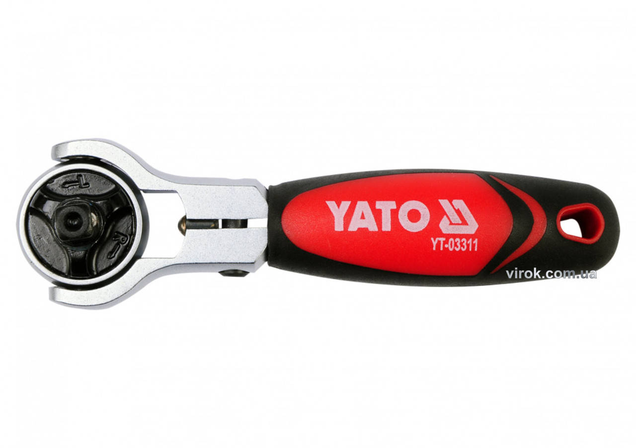 

Трещотка 1/4" с вращающейся головкой YATO 115 мм 72 зубца YT-03311