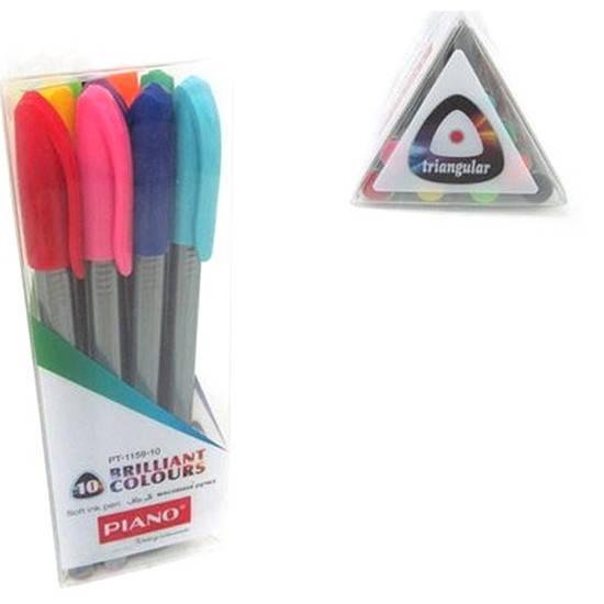 

Набір кулькових кольорових ручок Piano 10 кольорів