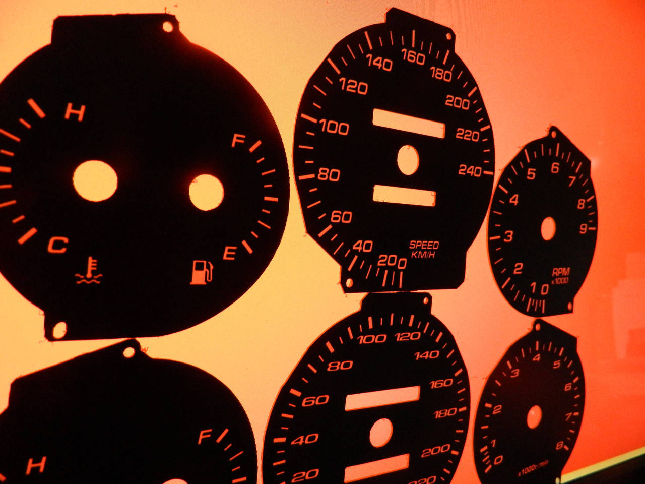 

Шкалы приборов Daewoo Lanos, Sens с тахометром и без