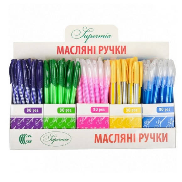 

Ручка шариковая масляная "С" серии "Супермикс" CR8012, синяя