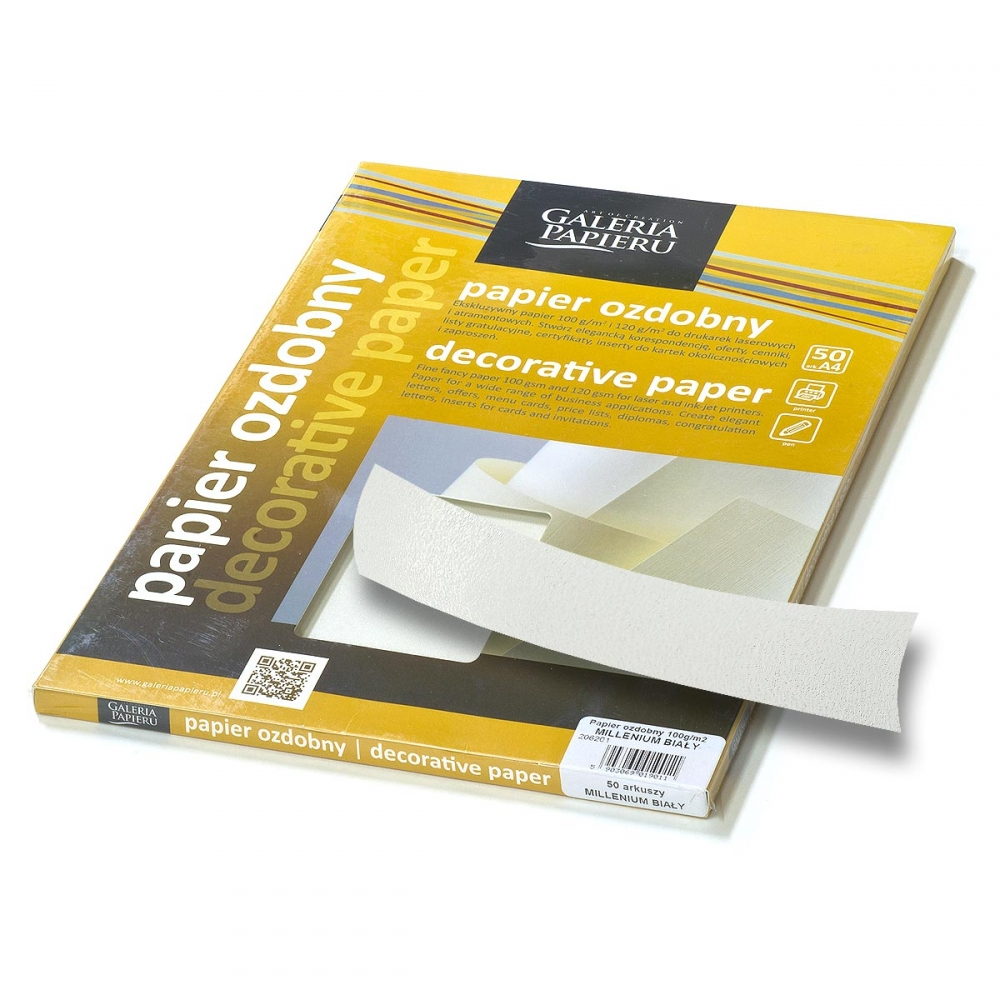 

Фоновая бумага Galeria Papieru Millenium - Bialy, 100 г/м² (50 шт.)