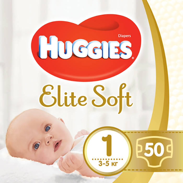 

Подгузники Huggies Elite Soft 1 (3-5 кг) 50 шт