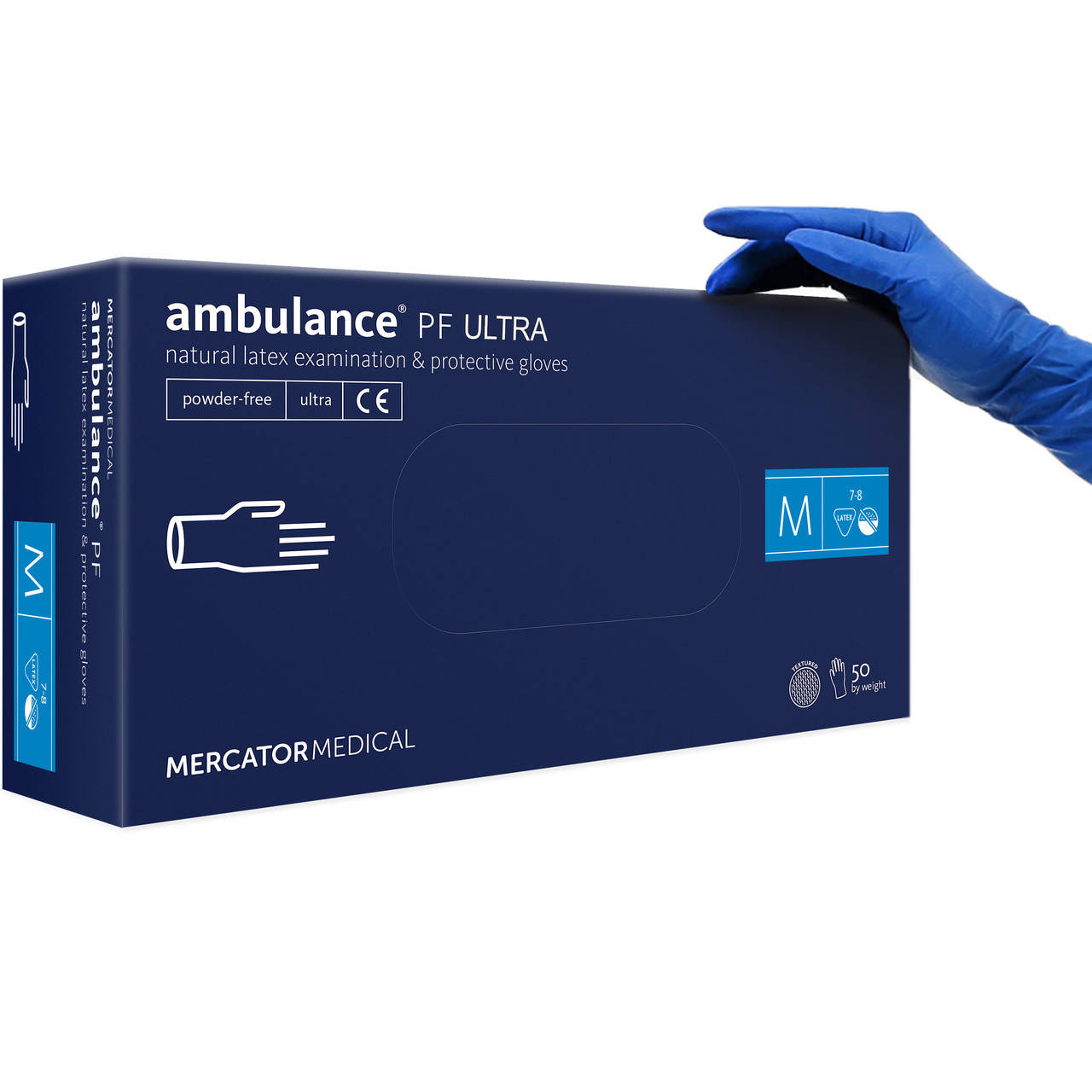 

Рукавиці медичні "Ambulance PF ULTRA",  25пар (1/10, Разные цвета