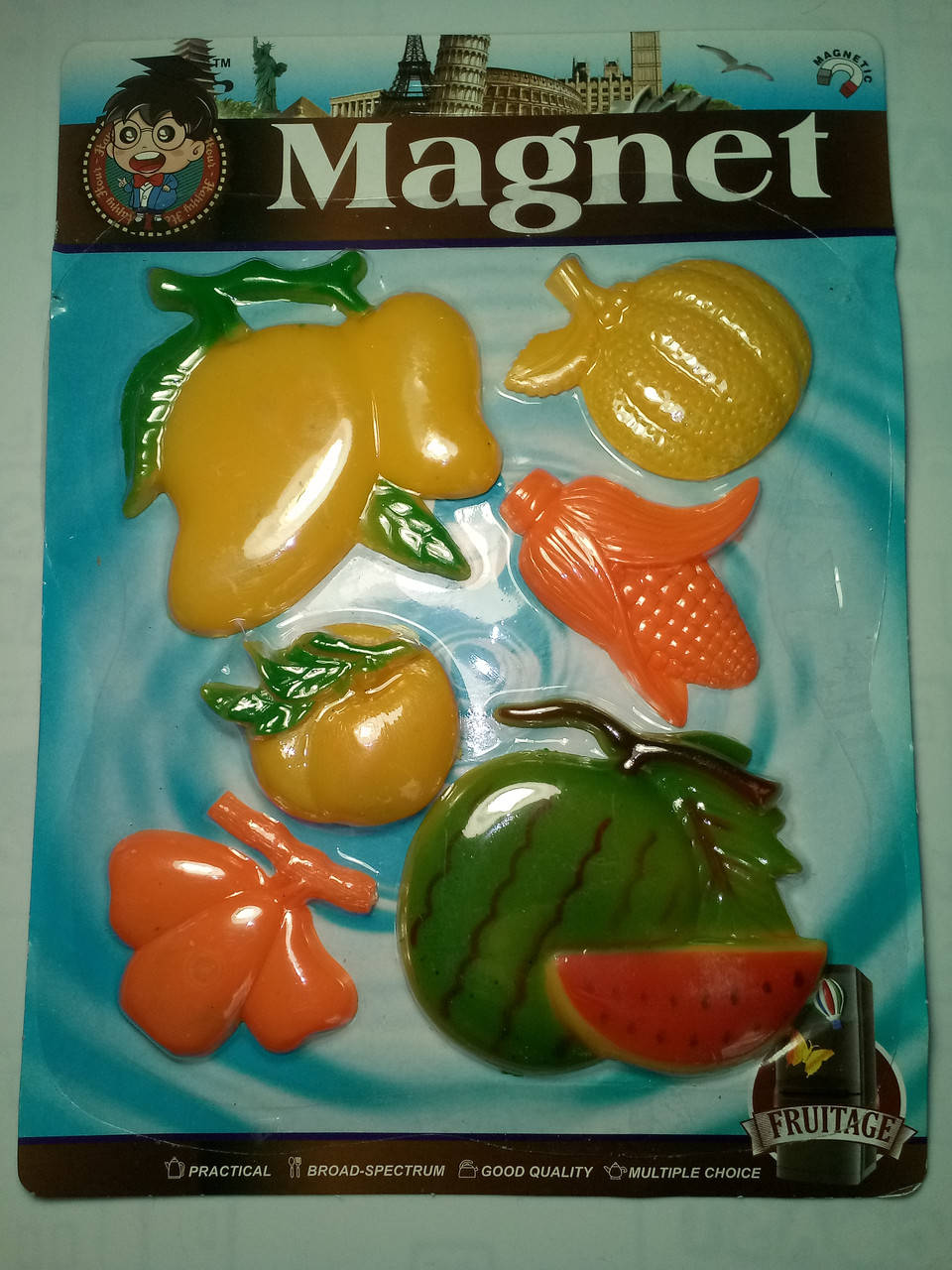 

Магнитные фрукты и овощи.