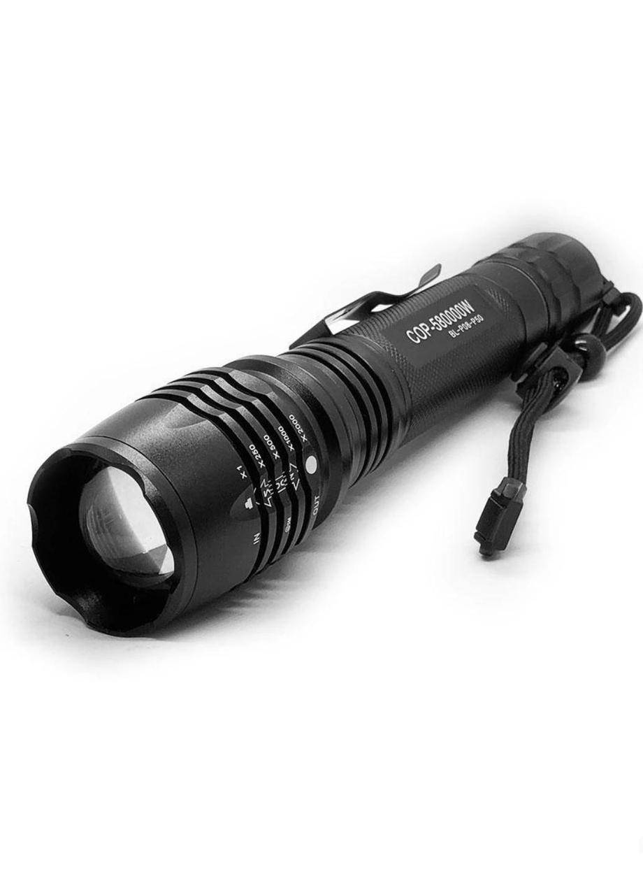 

Фонарик аккумуляторный ручной BBL-P08-P50, Черный