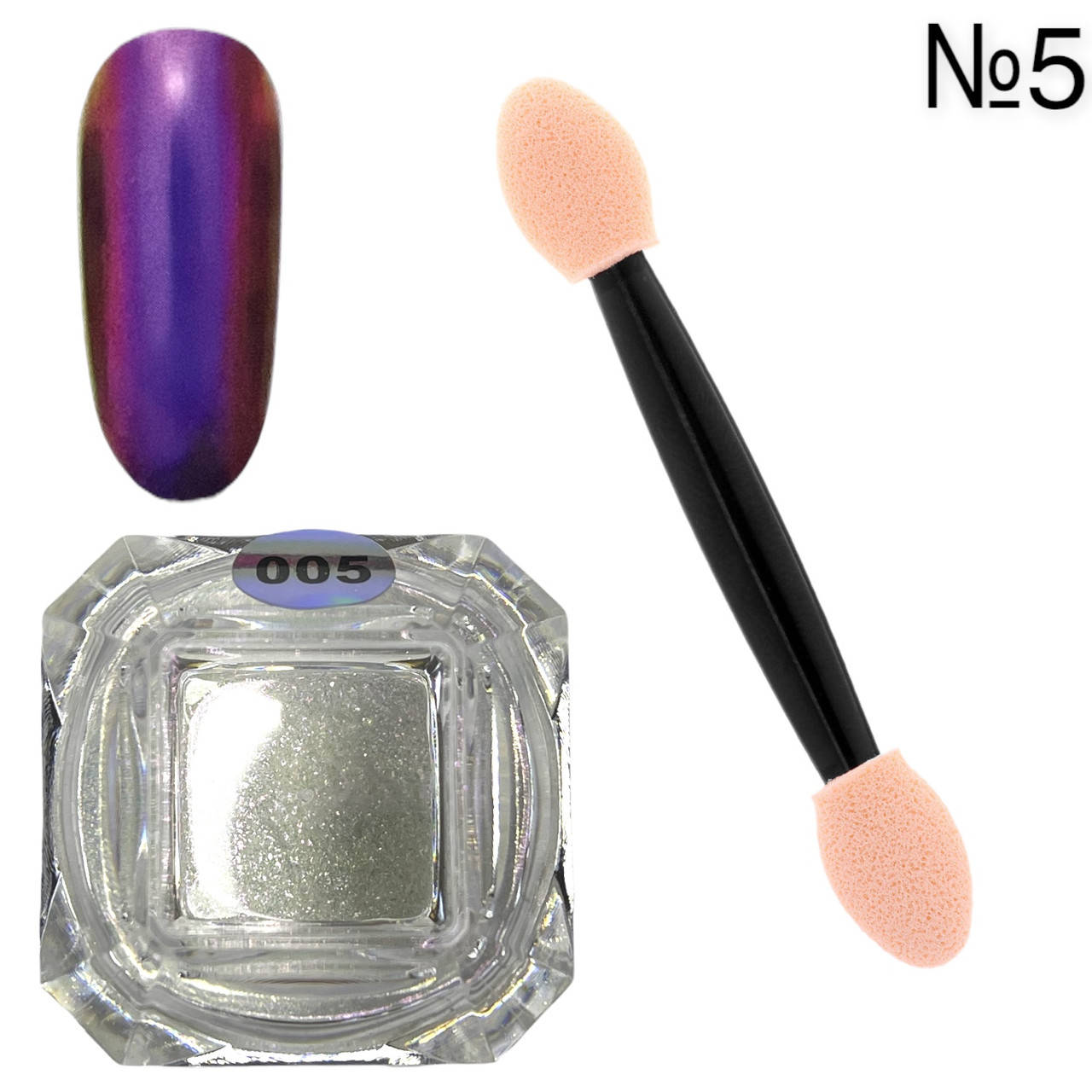 

Зеркальная втирка Magic Mirror Powder для дизайна ногтей № 5