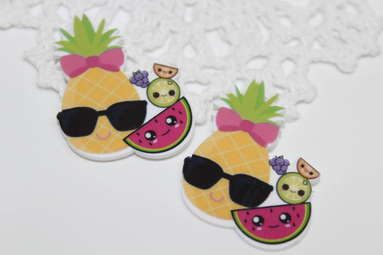 

Серединка для бантиков "Веселый ананас", 38х31 мм