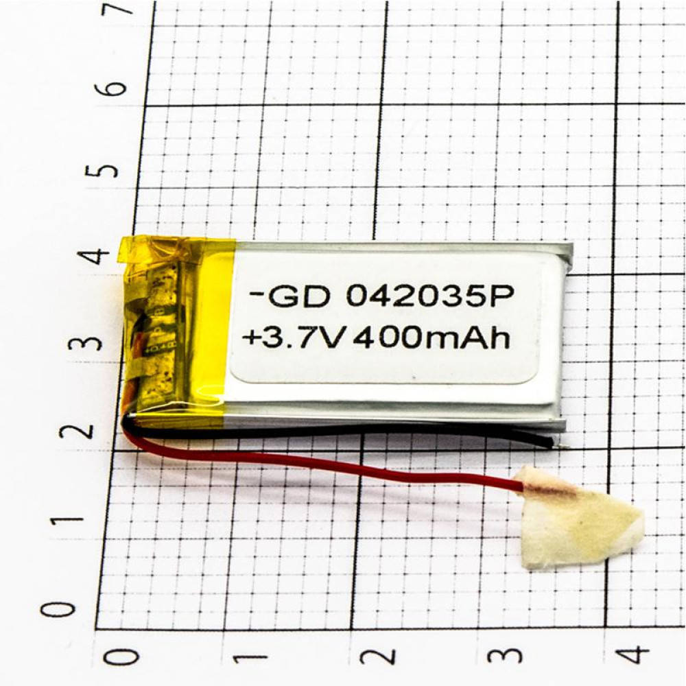 

Универсальный полимерный аккумулятор 400 mAh 20 х 35 х 4