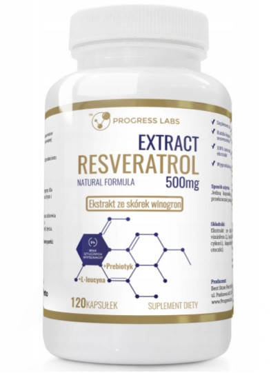 

Ресвератрол (экстракт кожуры винограда) Progress Labs Resveratrol Extract 120 капсул