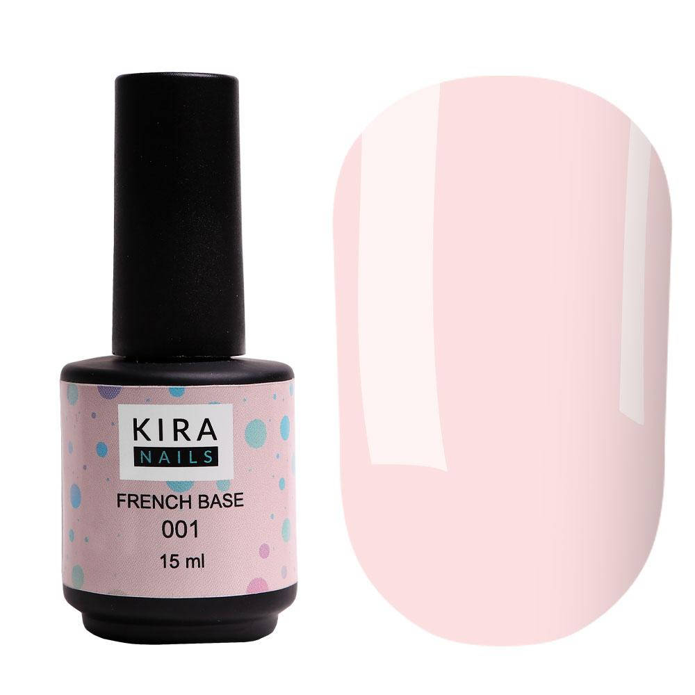 

Kira Nails French Base 001 (нежно-розовый), 15 мл