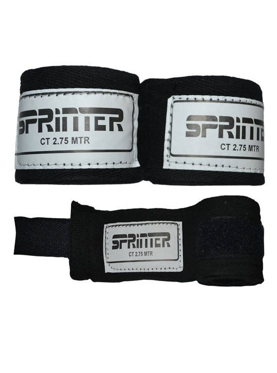 

Бинты боксёрские хлопок, 4 м. черный "Sprinter"
