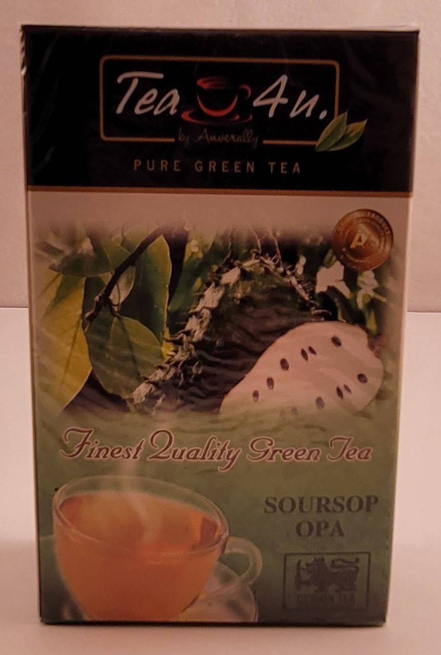 

Чай зеленый крупнолистовой с саусепом Tea4U SourSop OPA 100 г