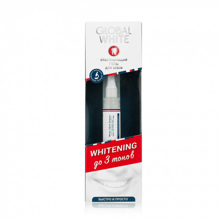 

Отбеливающий гель для зубов Global White "Whitening" 6%, 5 мл