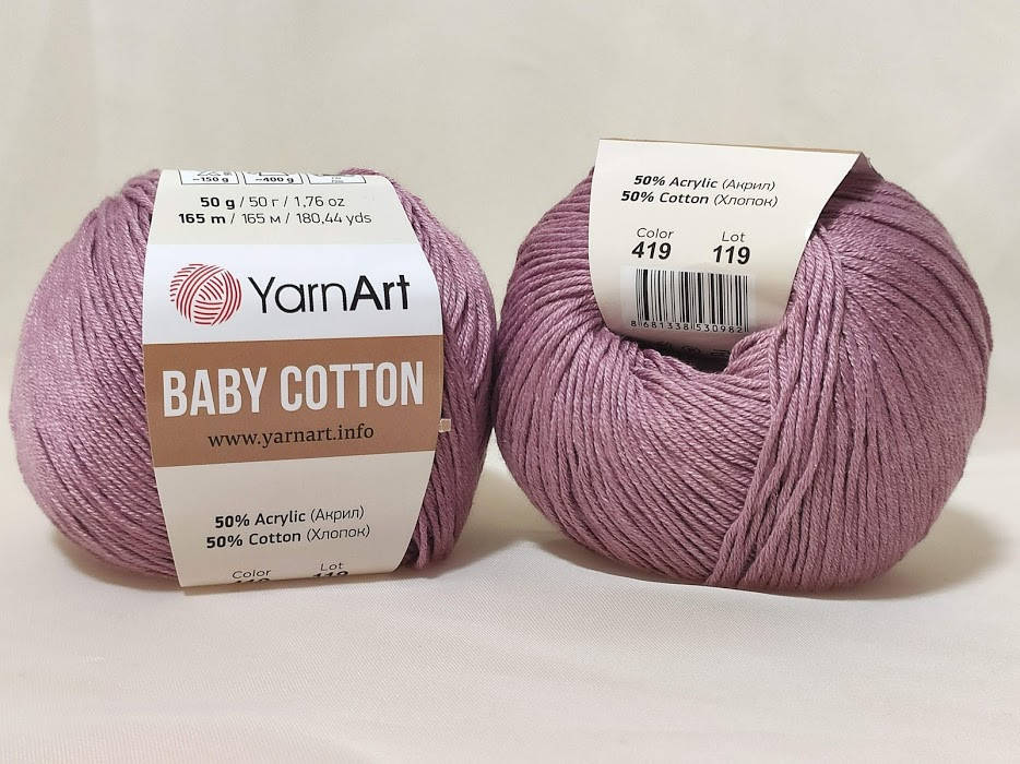 

YarnArt Baby Cotton 419 сухая роза