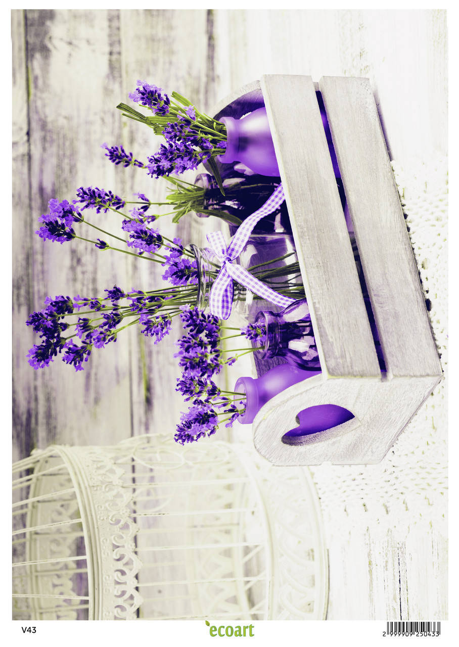 

Декупажная карта 43 Лаванда 55 г/м2, А4, 200Х280 мм