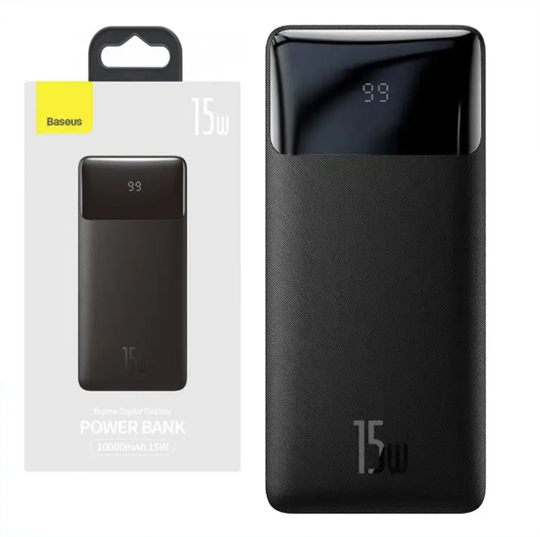 

Внешний аккумулятор Повербанк Baseus Bipow Digital Display 10000 mAh 15W Black (PPBD10)