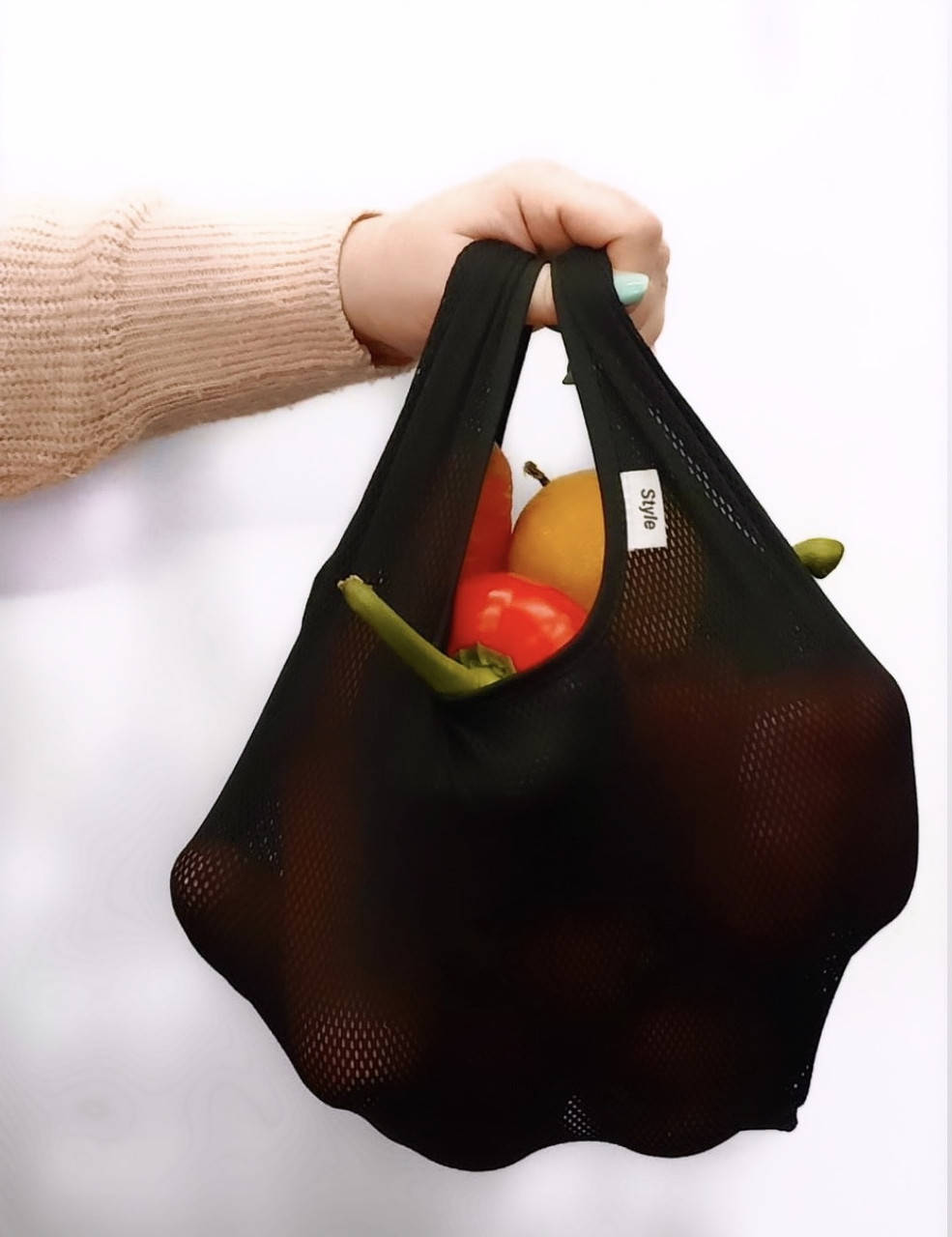 

Многоразовая эко-сумка для продуктов, Черный