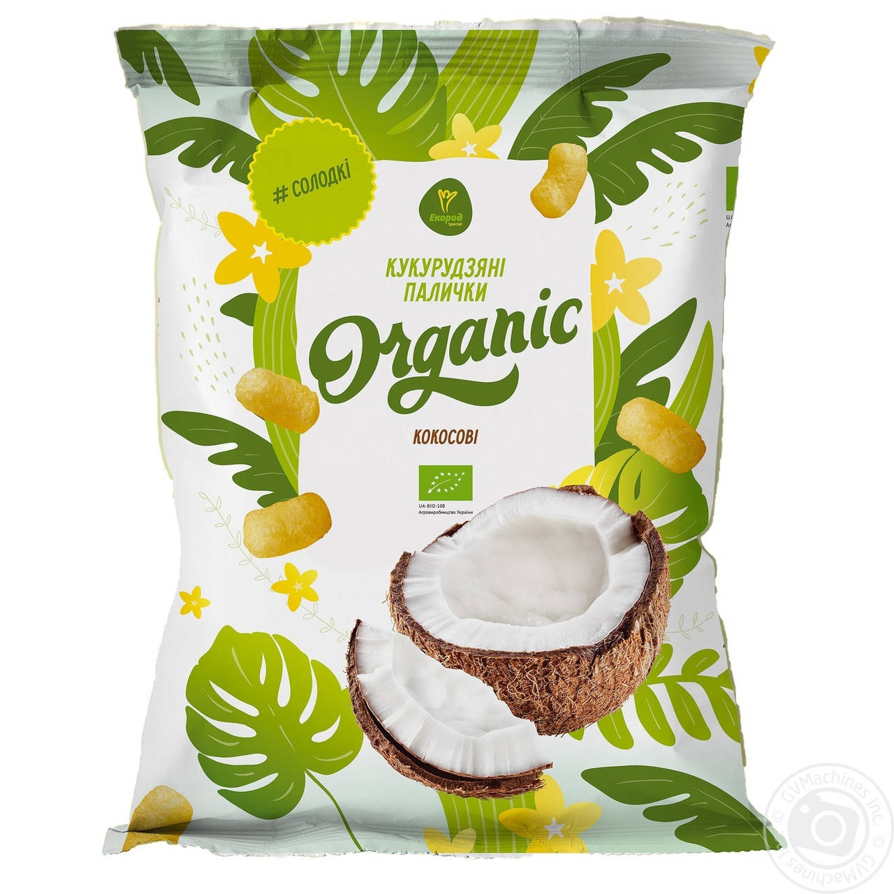 

Палочки кукурузные сладкие кокосовые Екород 50г