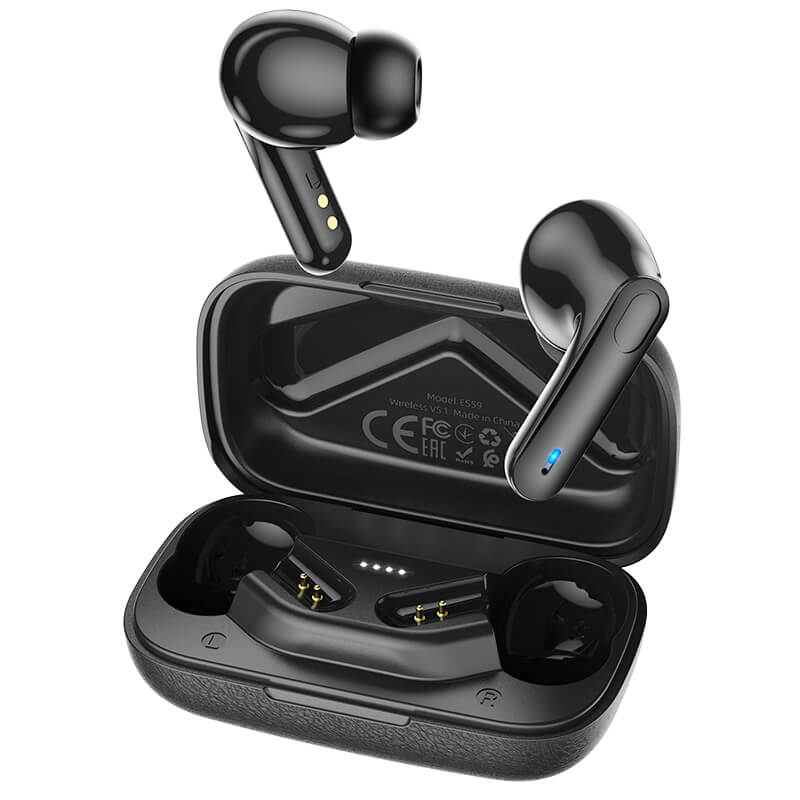 

Беспроводные вакуумные наушники-гарнитура с микрофоном в кейсе сенсорные HOCO ES59 Gratified Черный