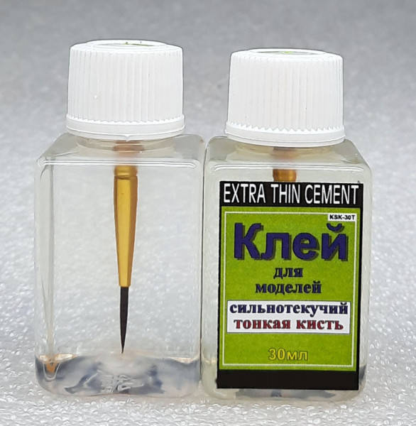 

Клей для моделей с тоненькой кисточкой, сильнотекучий, 30 мл.