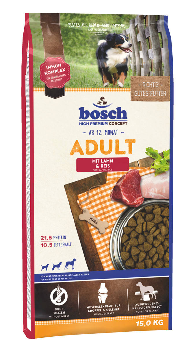 

Корм БОШ Эдалт Ягненок с рисом BOSCH lamb&Rice для взрослых собак 15кг
