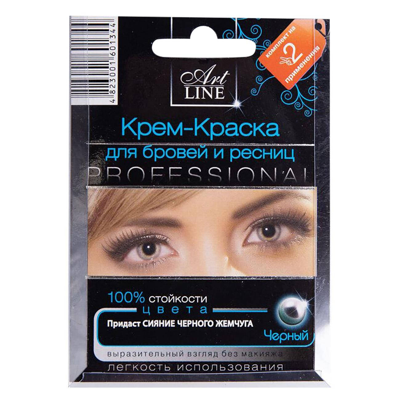 

Крем-краска для бровей и ресниц Art Line Черная жемчужина