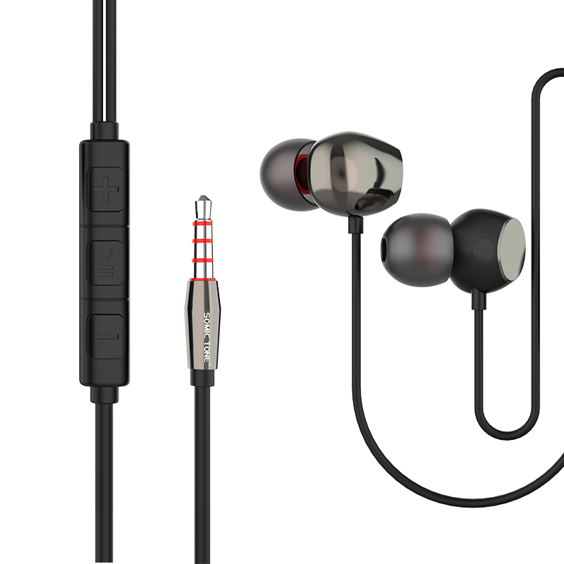 

Вакуумные Проводные Наушники с Микрофоном (1.2м) 3.5mm jack Стерео Гарнитура Для Телефона Смартфона Ноутбука
