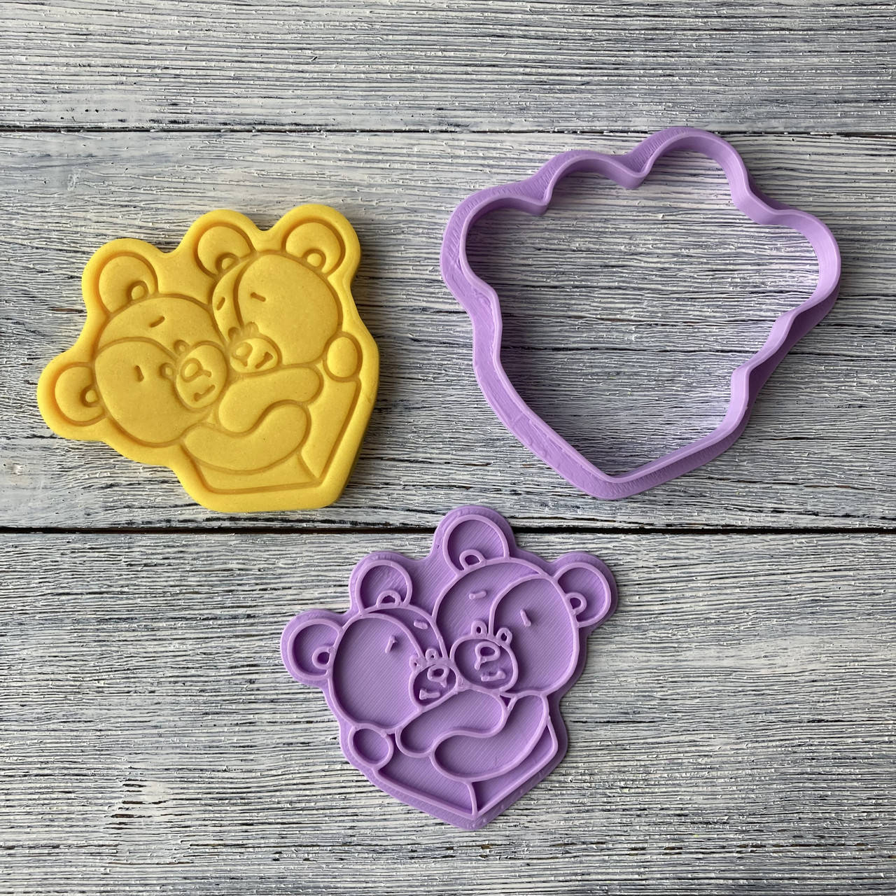 

Вырубка + штамп "Медвежата" для пряников / печенья