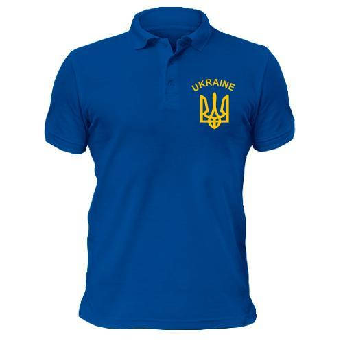 

Футболка поло Ukraine, Синий
