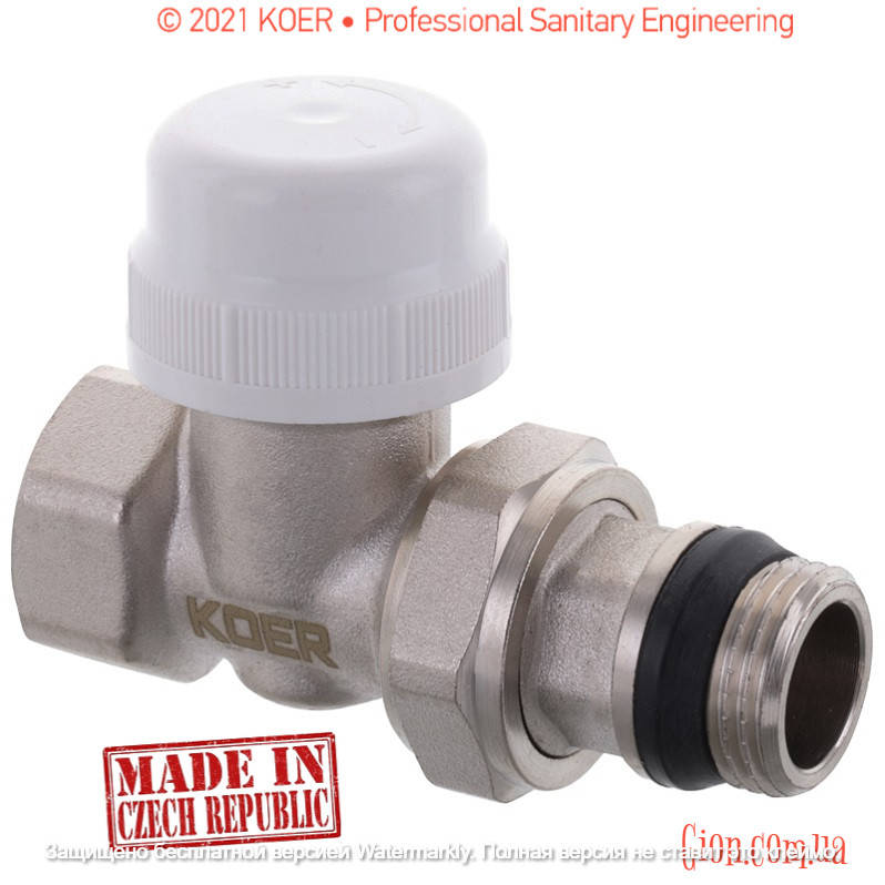 

Кран термостатический прямой 1/2" KOER KR.923-GI