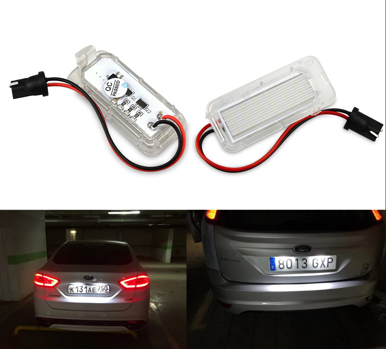 

LED подсветка номера для FORD (Форд) Focus MK2/3, Fiesta MK6, Mondeo MK4, S-Max MK1, C-Max MK2, Kuga, Galaxy
