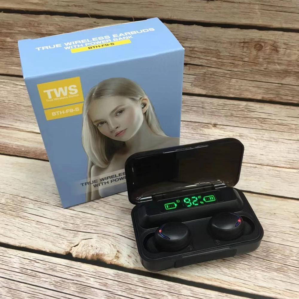 

Беспроводные наушники tws bth-f9-5 c power bank белые, Черный
