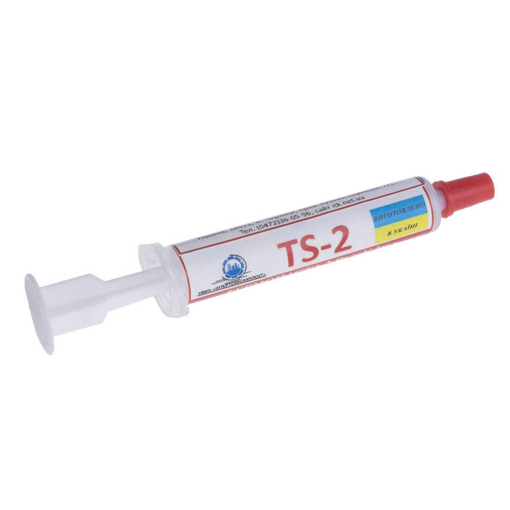 

Термопаста невысыхающая TS-2 (2-2,2 Вт/м·К), 3.3г, шприц 1мл