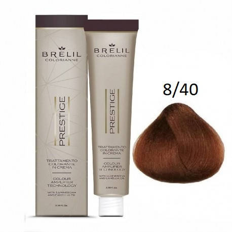 

Краска для волос Brelil Colorianne Prestige 8/40 медный светлый блонд 100 мл