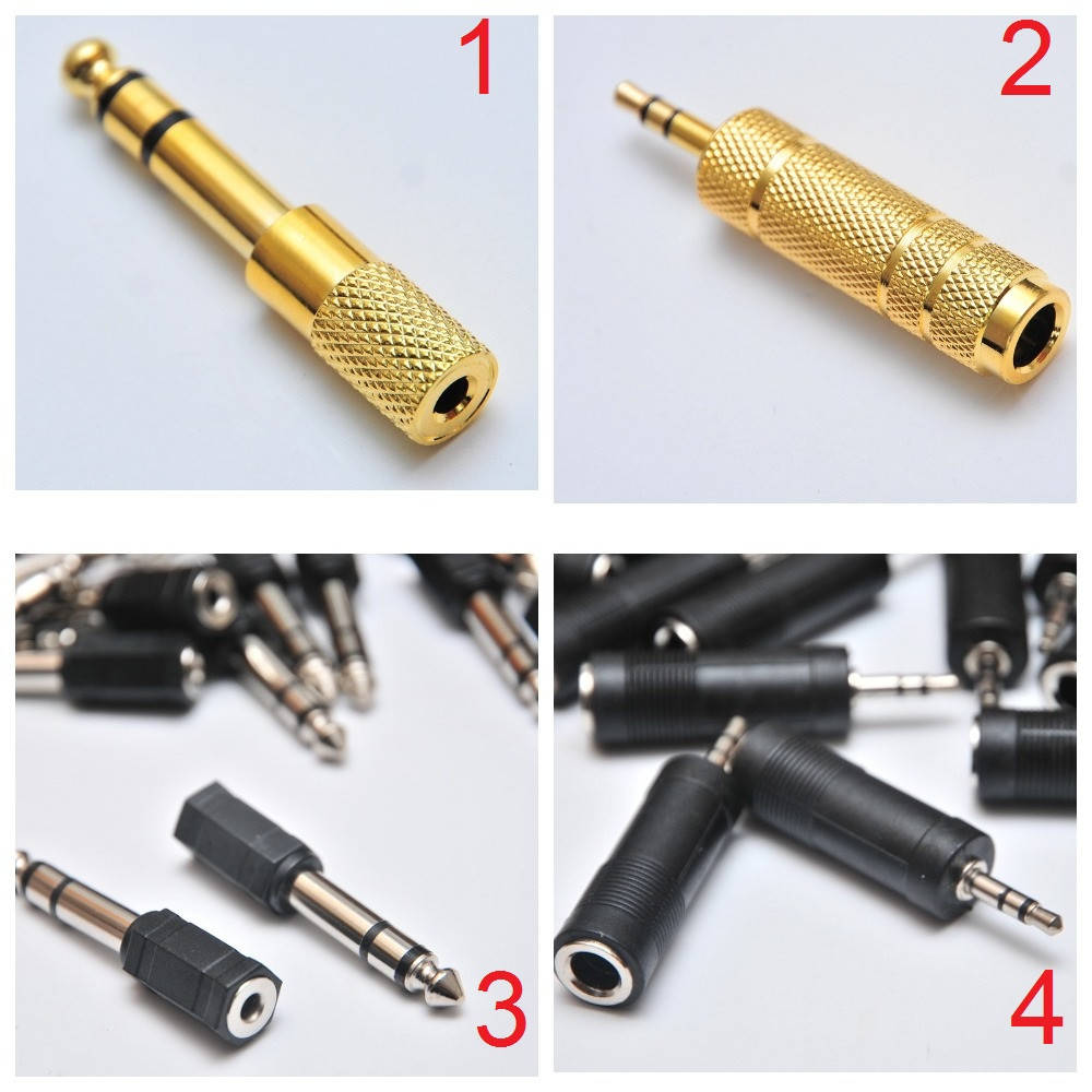 

Переходник с Jack 6.3mm на миниджек 3,5мм металл Мама-папа 6.5mm, Черный
