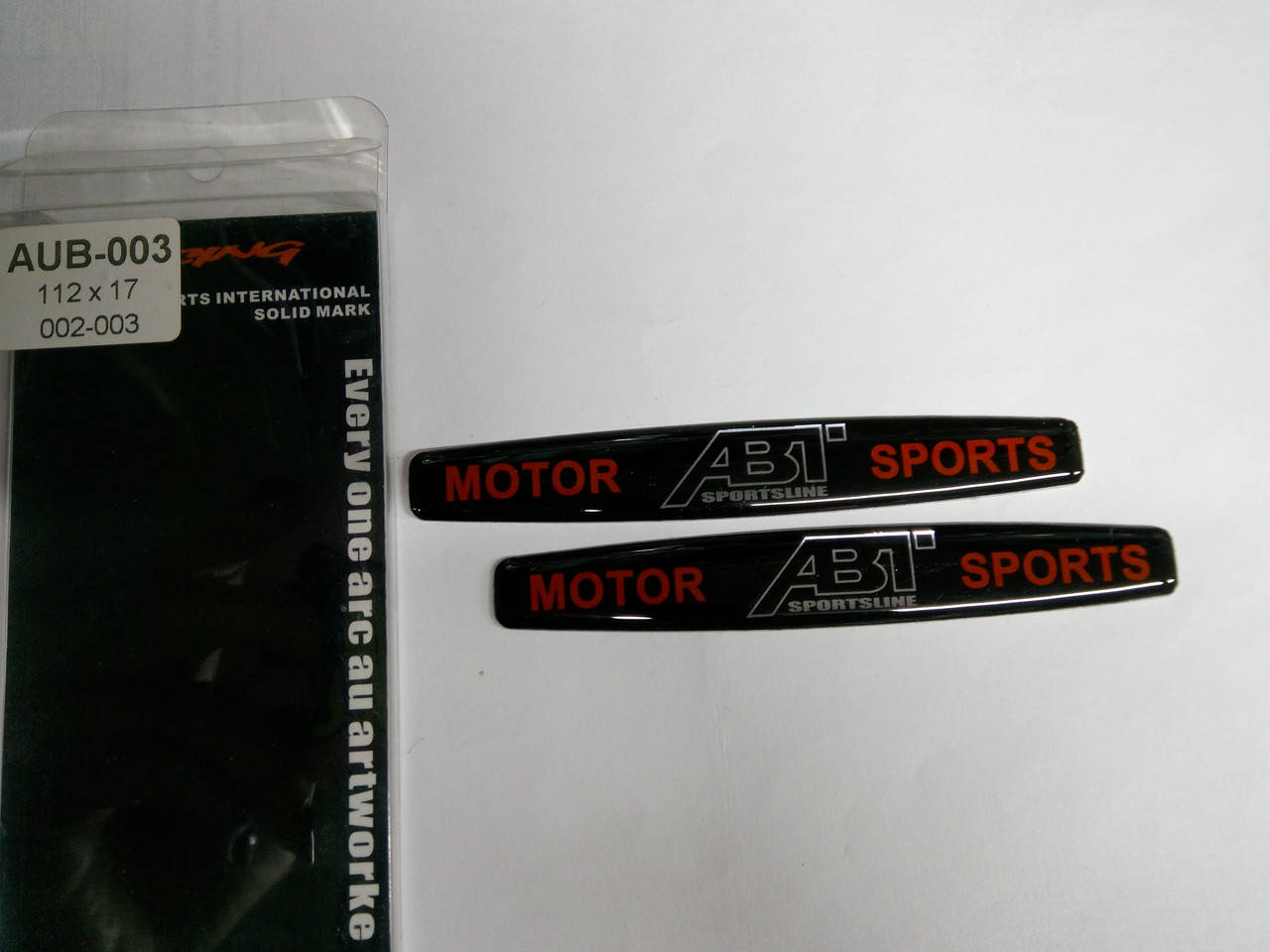 

Силиконовые 3D наклейки AUDI ABT 112х17 мм