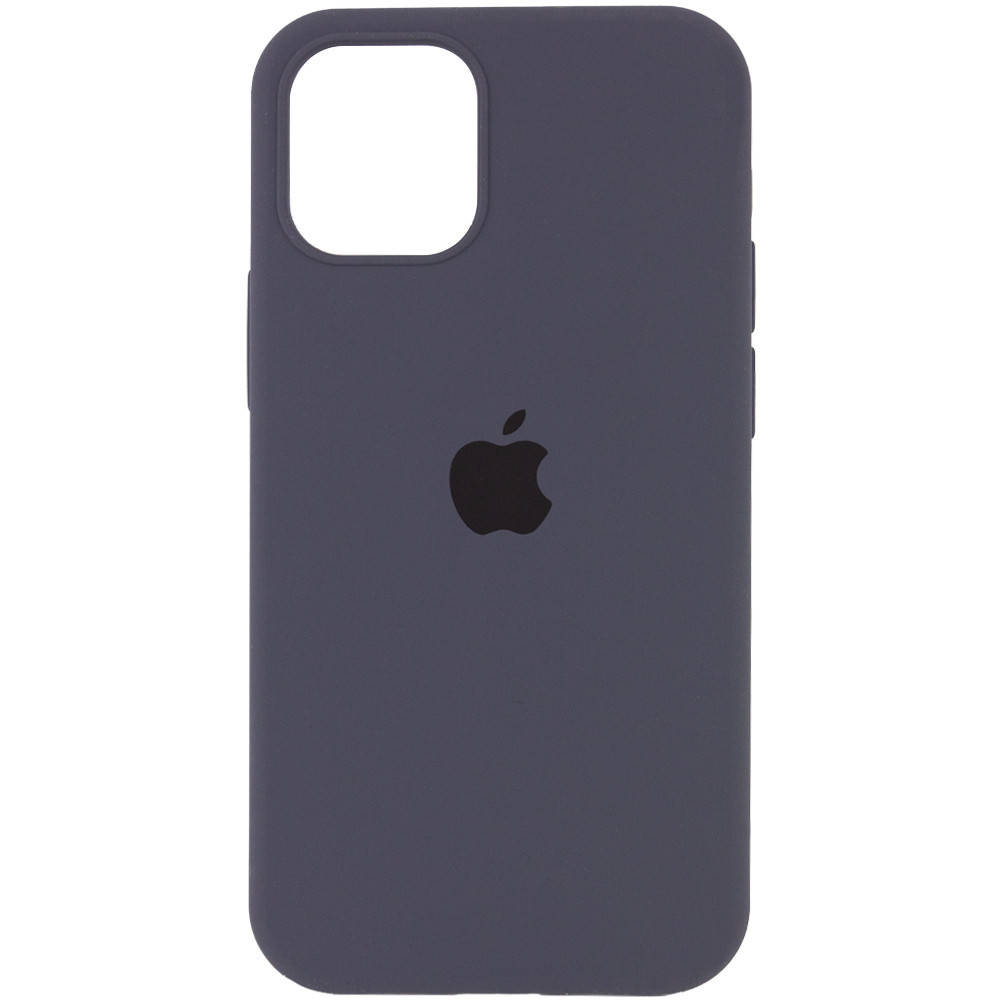 

Чехол силиконовый Silicone Case для Apple iPhone 13 (6.1) с закрытым низом -(Dark Grey) Сирый, Серый