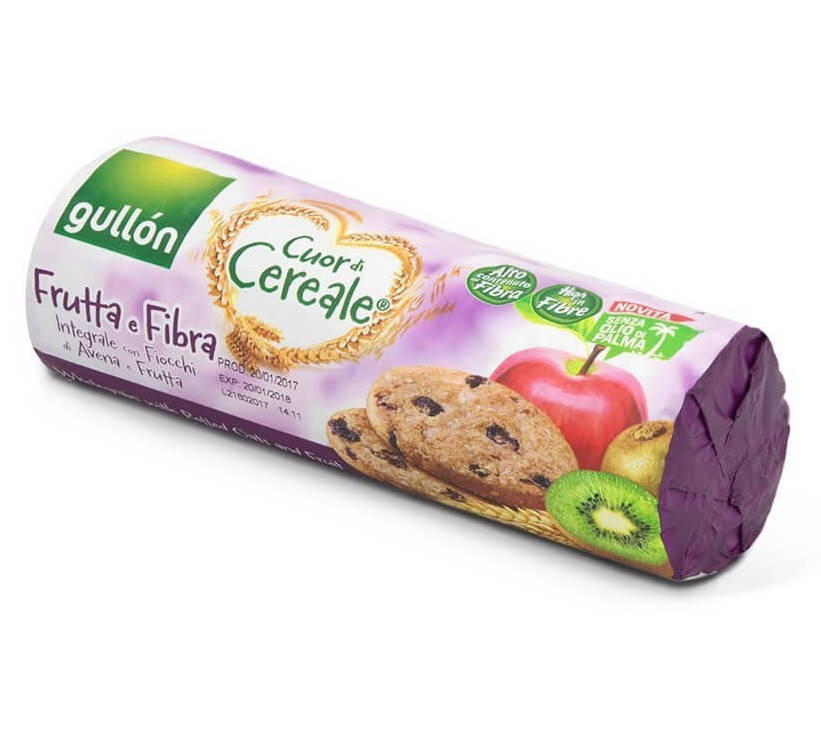 

Печенье овсяное Gullon Cuor di Cereale Frutta e Fibra без пальмового масла 300 г Испания