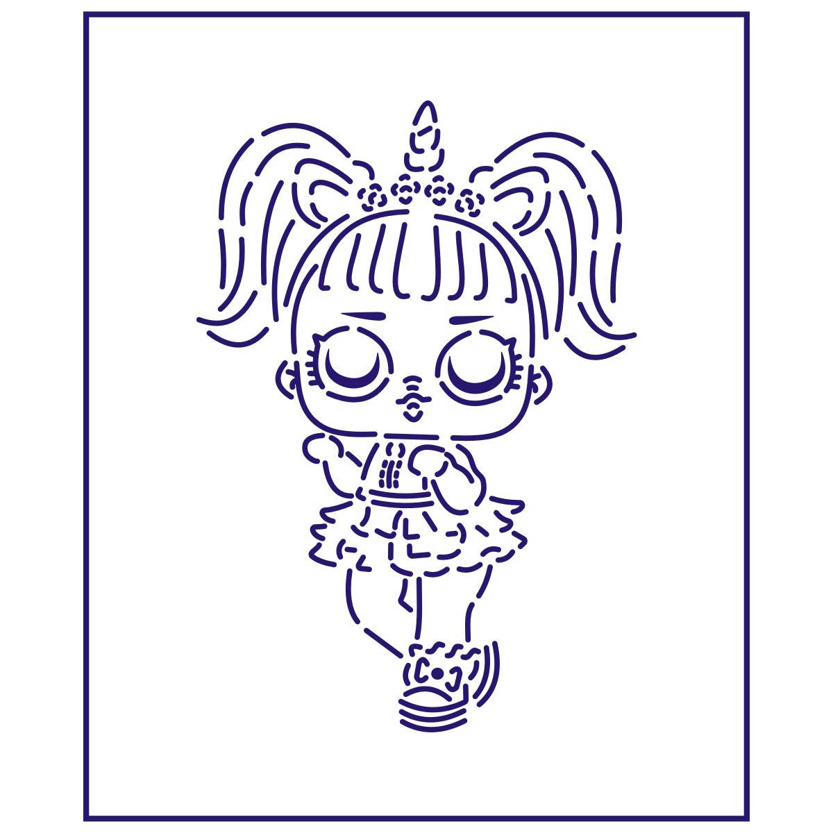 

Трафарет Кукла ЛОЛ Единорожка 11см (TR-2)