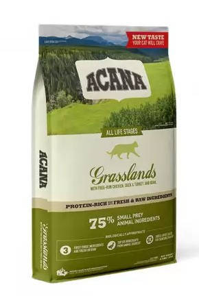 

Acana Grasslands Cat 1,8кг - корм для кошек с мясом цыплят, индейки и утки