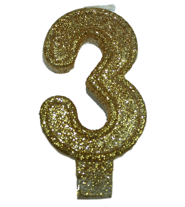 

Свеча в торт (цифра/7.5см/№3)