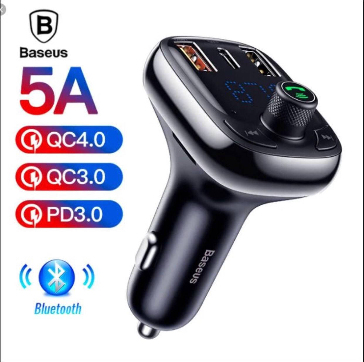 

ФМ трансмиттер fm модулятор Baseus S-13 Bluetooth 5.0 в авто автозарядное 36Вт QC4.0