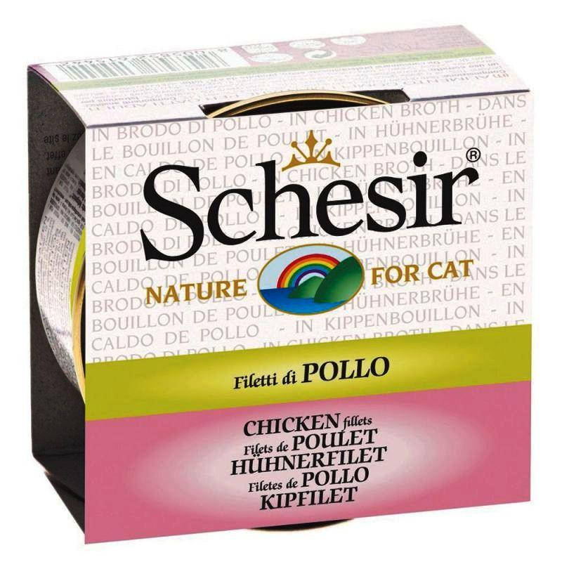 

Schesir консервы для кошек куриное филе в бульоне