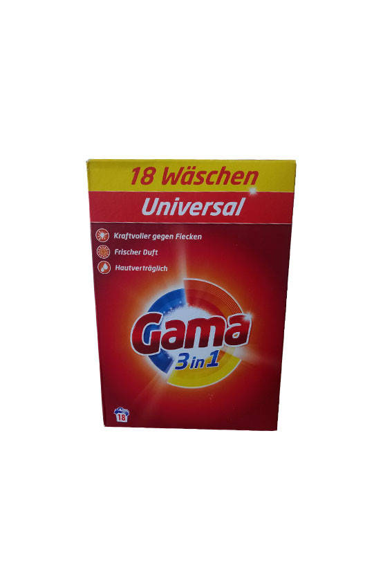 

Универсальный стиральный порошок Gama 1,17 кг 18 стирок