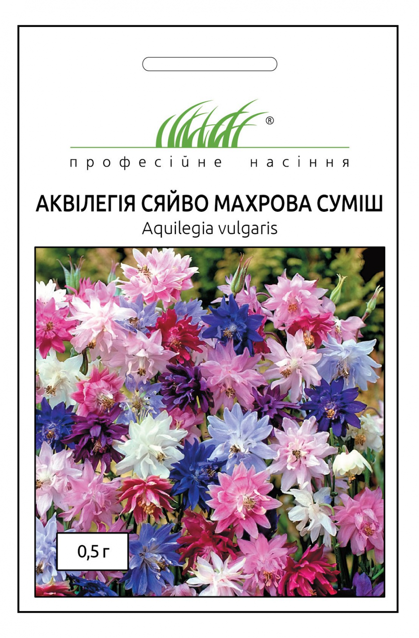 

Профсемена. Семена Цветы Аквилегия Сияния Махровая Смесь, 0.1 г