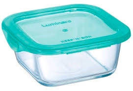 

Luminarc P5522 контейнер Keep'N' квадратный с крышкой лазурной 380мл, Прозрачный