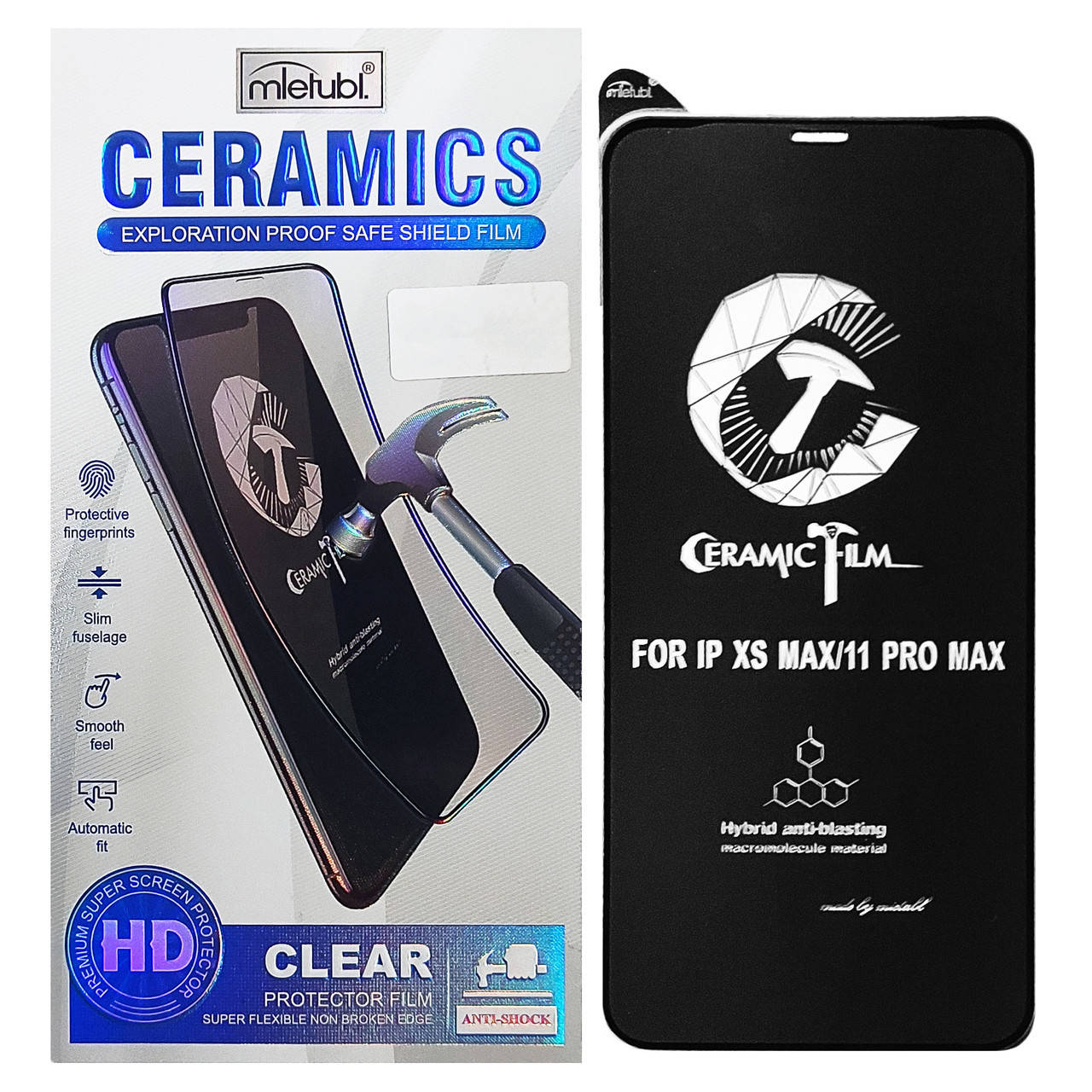 

Защитная пленка Mletubl Ceramic для Apple iPhone 11 Pro Max / XS Max Black, Черный
