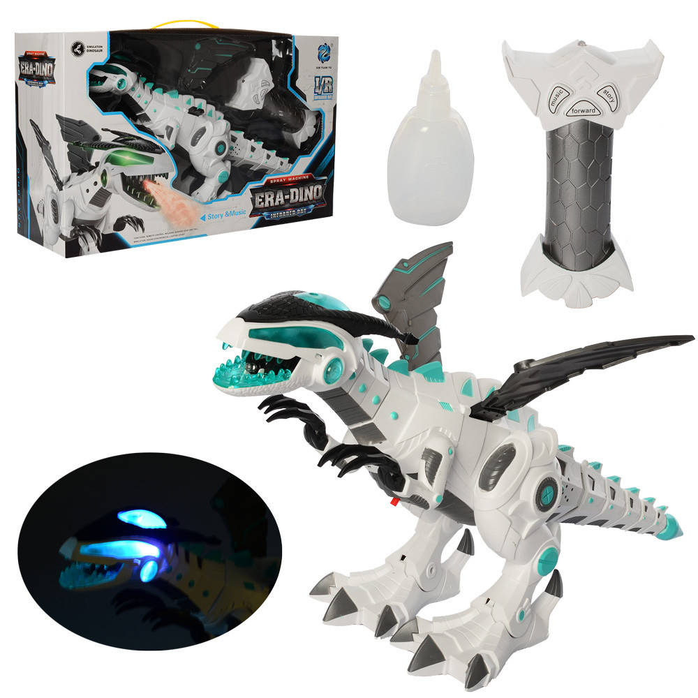 

Интерактивный Динозавр 0868-2 на радиоуправлении, дым, свет, звук, Белый